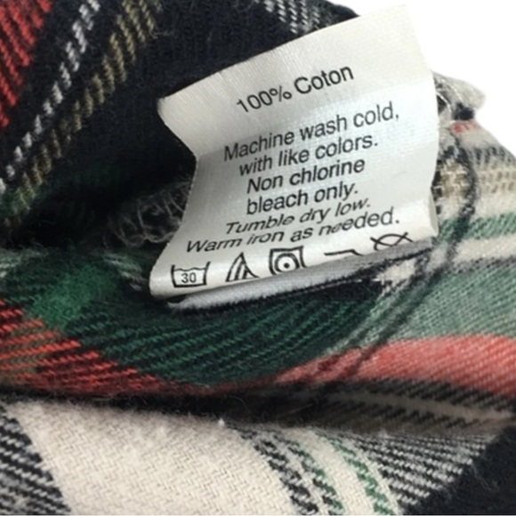 Madewell Ex-boyfriend Highland Tartan Christmas Colors Plaid Flannel Shirt - Picture 7 of 14